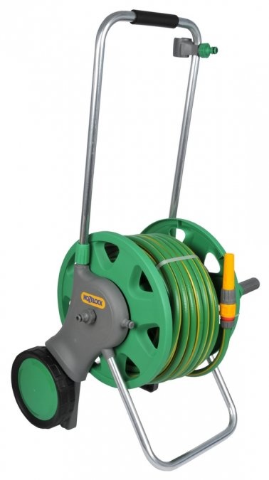 HOZELOCK EURO CART SLANGENWAGEN 60 INCL. Ø15MM 30M SLANG, KOPPELINGEN EN TUINSPUIT