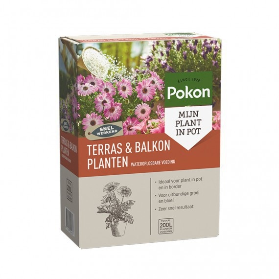 POKON TERRAS & BALKON PLANTEN WATEROPLOSBAAR VOEDING 500 GRAM