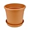 NPB NPB PERSEO TERRACOTTA Ø30X30CM RONDE POT 18,5L + SCHOTEL