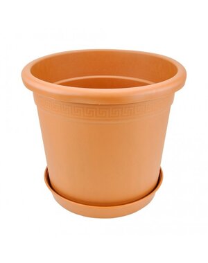 NPB PERSEO TERRACOTTA Ø33X33CM RONDE POT 25L + SCHOTEL