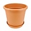 NPB NPB PERSEO TERRACOTTA Ø33X33CM RONDE POT 25L + SCHOTEL