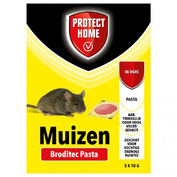 PROTECT HOME BRODITEC P-29F LOKAASPASTA TEGEN MUIZEN 5 X 10 GRAM