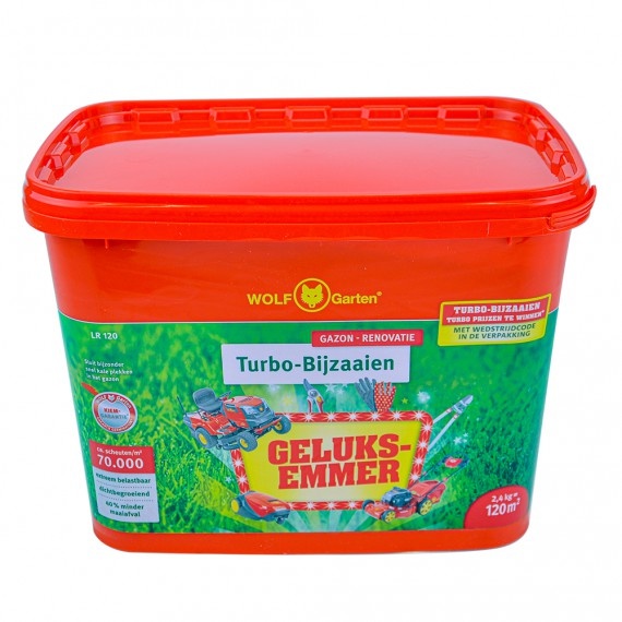WOLF GARTEN LR-A 120 TURBO GRASZAAD GELUKSEMMER 2,4KG = 120M² GAZON HERSTEL