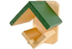 Vogelpothouder Hout - Voersilo