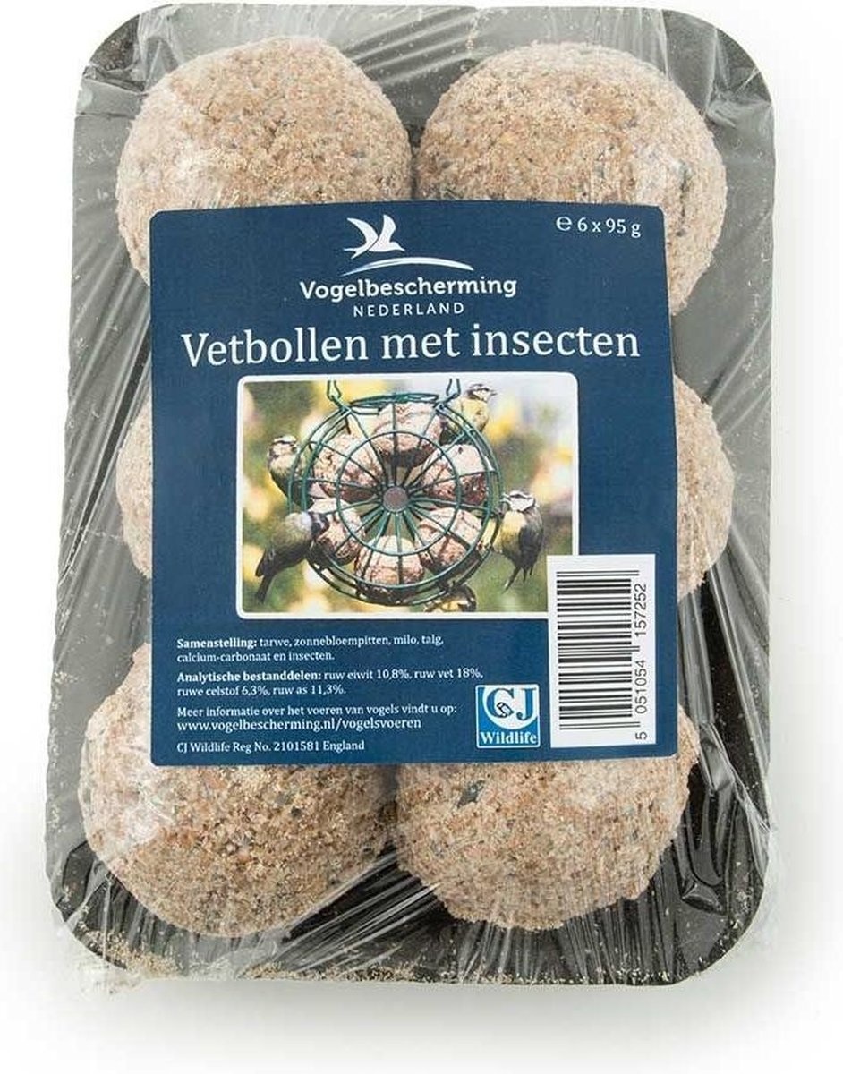 Wildbird Vogelbescherming Insectbol - Voer - 6 stuks