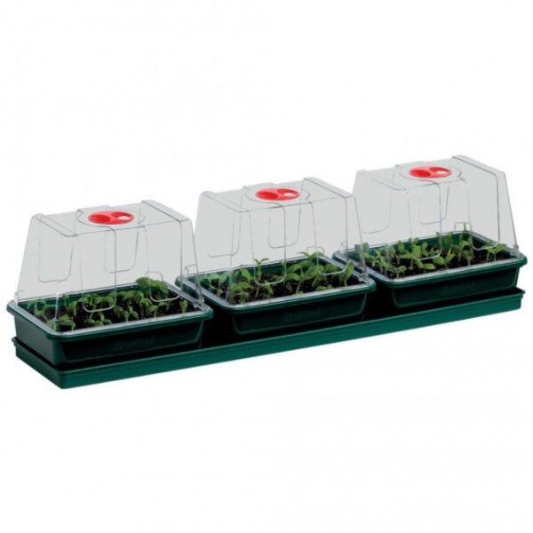 GARLAND GARLAND 3-VOUDIGE KLEINE HIGH DOME PROPAGATOR VENSTERBANK SET 69X17X19CM