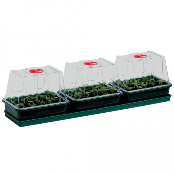 GARLAND 3-VOUDIGE KLEINE HIGH DOME PROPAGATOR VENSTERBANK SET 69X17X19CM