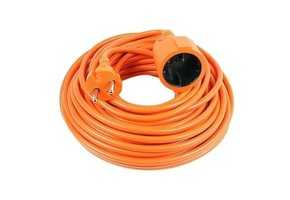 HK TUINVERLENGSNOER ORANJE H05VV-F 2G1 MM² ROL 20 METER