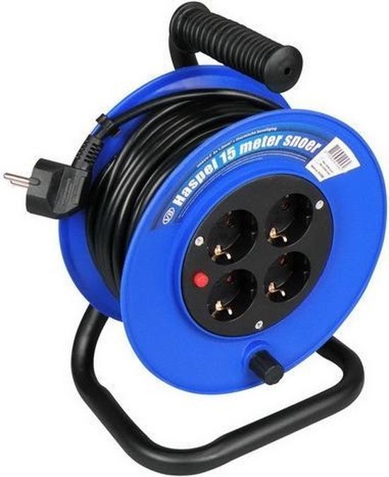 VB HASPEL 4 VOUDIG 3G1 MM² THERMISCH BEVEILIGD 2300W 15 METER