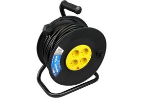 VB HASPEL 4 VOUDIG 3G1.5 MM² THERMISCH BEVEILIGD 2300W 40 METER