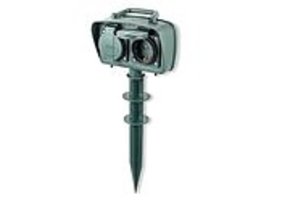 NEDIS 2-VOUDIGE TUIN STEKKERDOOS GROEN MET GRONDPEN 1.5 METER SNOER