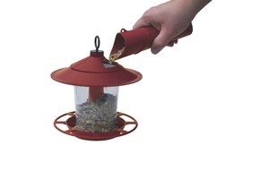 LANTAARN ZAAD EN NOTEN VOGELVOEDERHUISJE ROOD