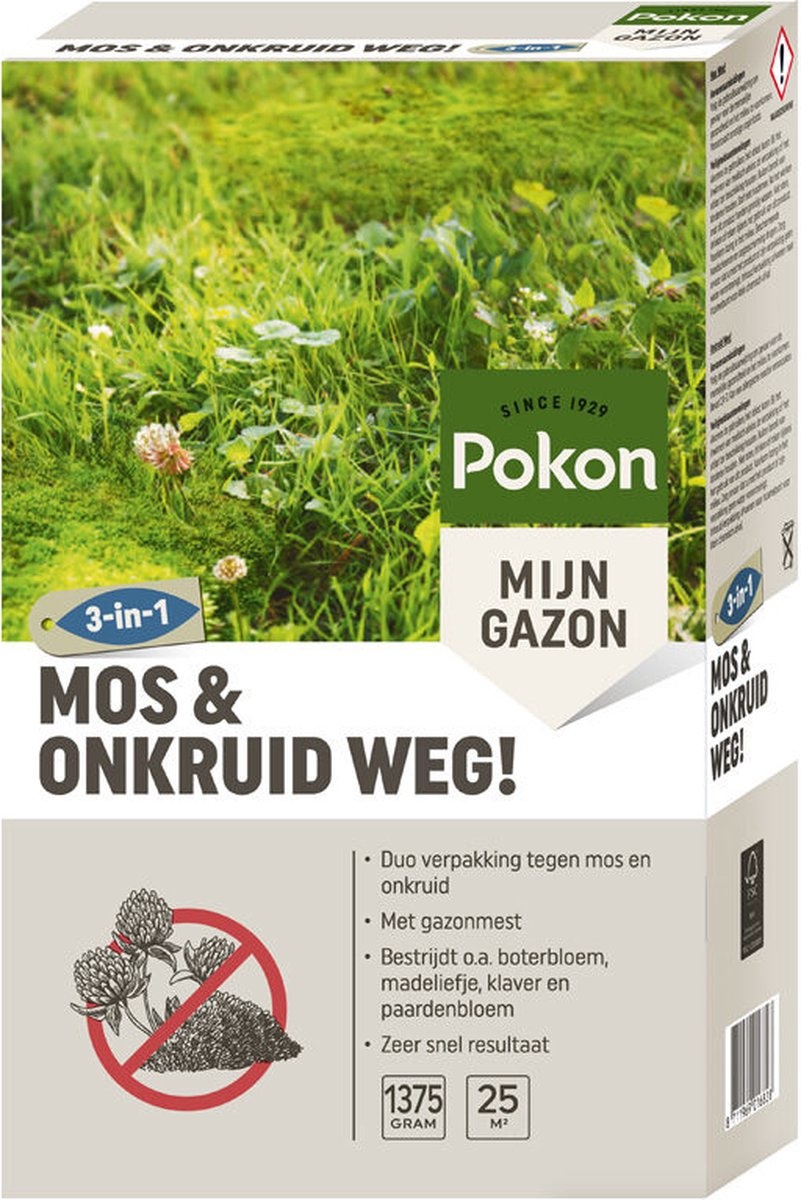 POKON MOS EN ONKRUID WEG! (3-IN-1) 1375 GRAM 25M²