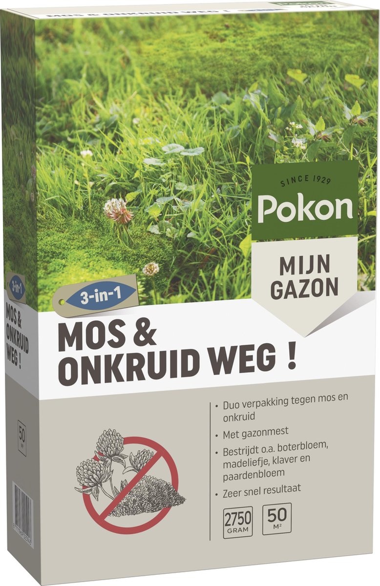 POKON MOS EN ONKRUID WEG! (3-IN-1) 2750 GRAM 50M²