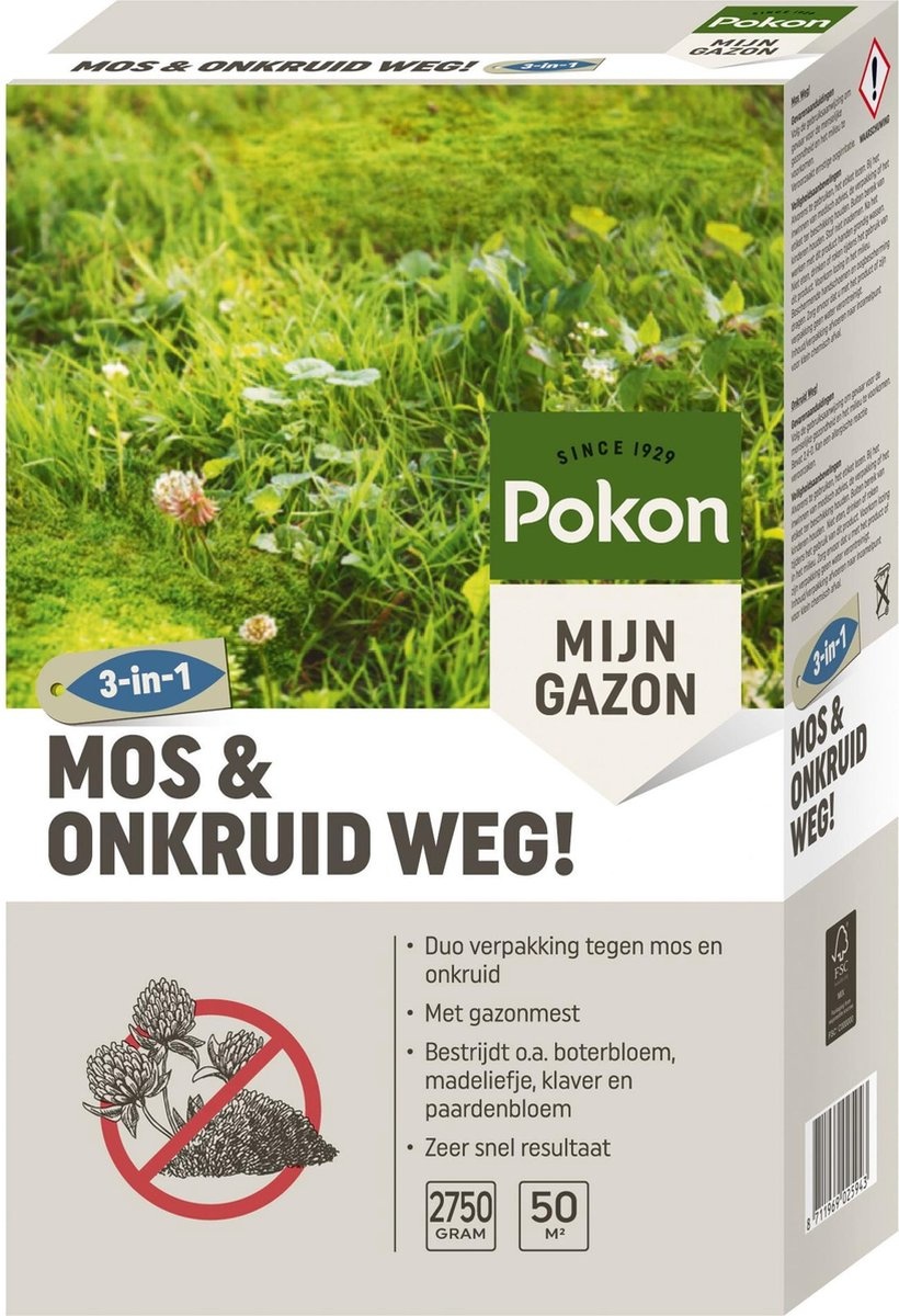 POKON MOS EN ONKRUID WEG! (3-IN-1) 2750 GRAM 50M²