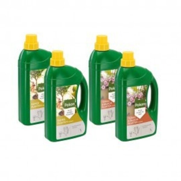 POKON  POKON PLANTENVOEDING 2 SOORTEN VOORDEELPACK 4 X 1 LITER