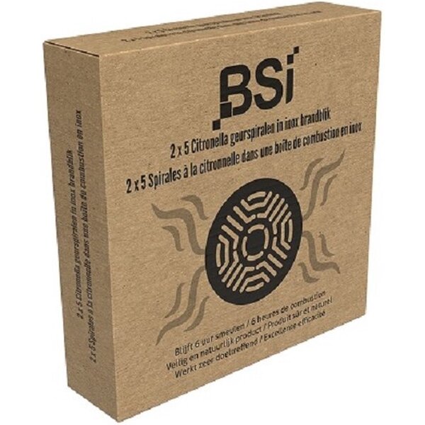 BSI BSI MUGGEN GEURSPIRAAL CITRONELLA MET BRANDBLIK