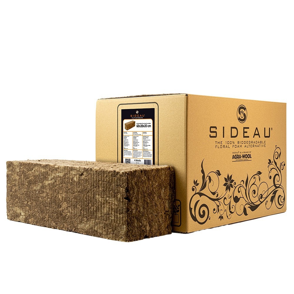 SIDEAU 100% NATURAL FLORAL FOAM STEEKBLOK 3 STUKS 23X10X7,5CM