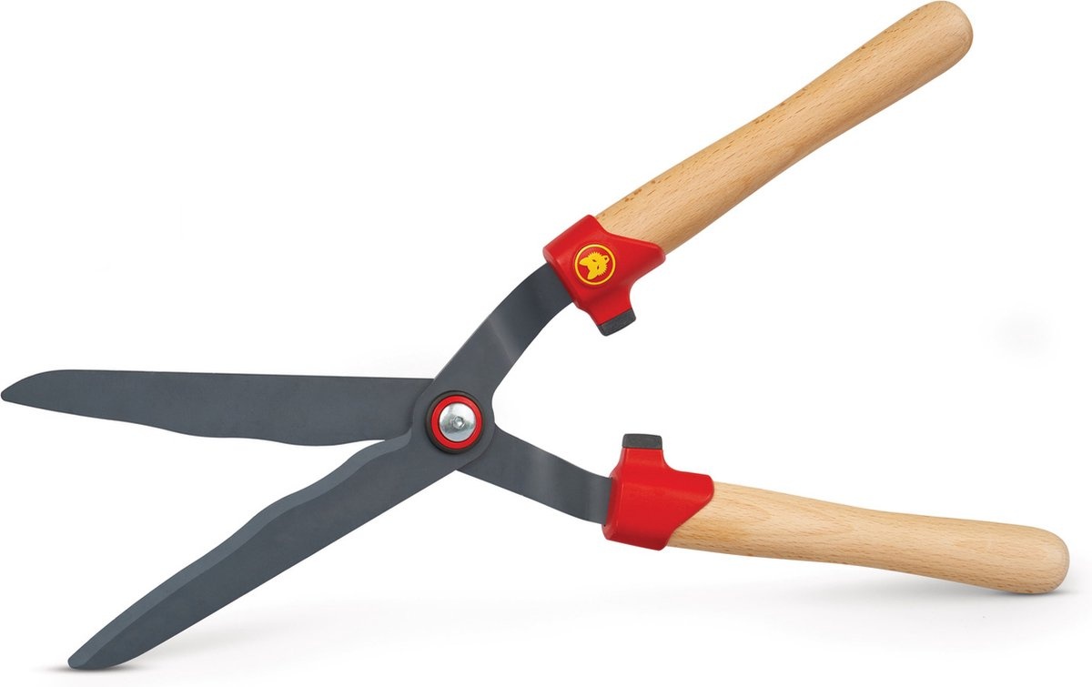 WOLF-GARTEN HS-WW HEGGENSCHAAR GEGOLFD BLAD 20 CM MET HOUTEN HANDGREPEN
