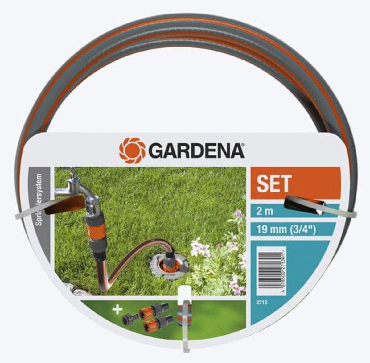 GARDENA PROFI MAXI-FLOW SYSTEM AANSLUITGARNITUUR 2M 19MM (3/4")