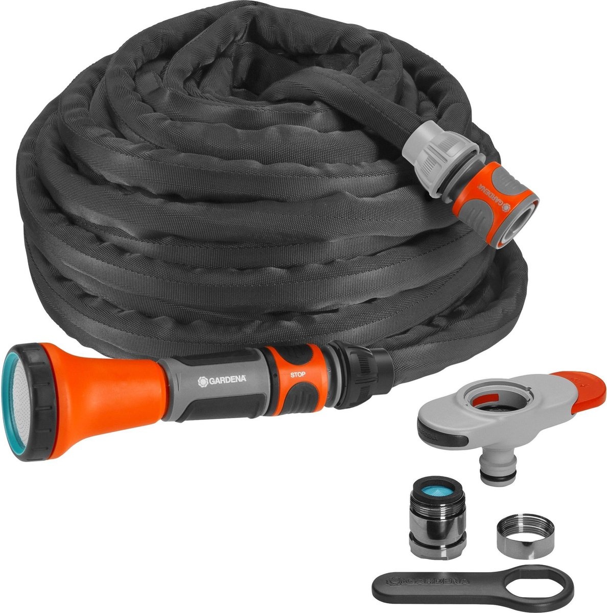 GARDENA TEXTIELSLANG LIANO 10 METER SET MET BINNENKRAAN ADAPTER