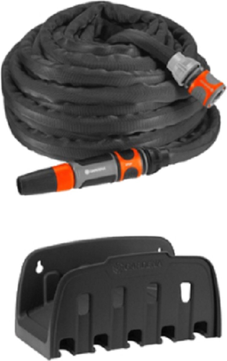 GARDENA TEXTIELSLANG LIANO 15 METER SET MET TUINSPUIT EN WANDSLANGHOUDER