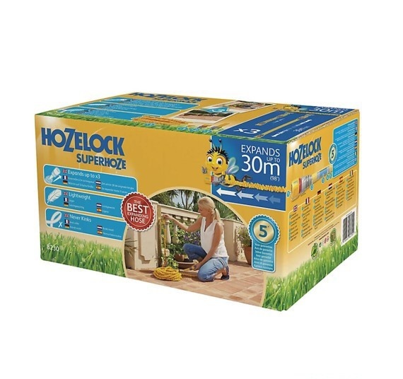 HOZELOCK SUPERHOZE 30 METER UITREKBARE TUINSLANG IN DOOS