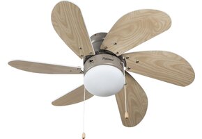 DC30T PLAFONDVENTILATOR MET VERLICHTING 75 CM WIT / HOUT 50 WATT