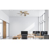 BESTRON DC30T PLAFONDVENTILATOR MET VERLICHTING 75 CM WIT / HOUT 50 WATT