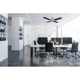 BESTRON DCF42BR PLAFONDVENTILATOR MET AFSTANDSBEDIENING 102 CM RVS / ZILVER / ZWART 50 WATT