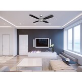 BESTRON DCF42BR PLAFONDVENTILATOR MET AFSTANDSBEDIENING 102 CM RVS / ZILVER / ZWART 50 WATT