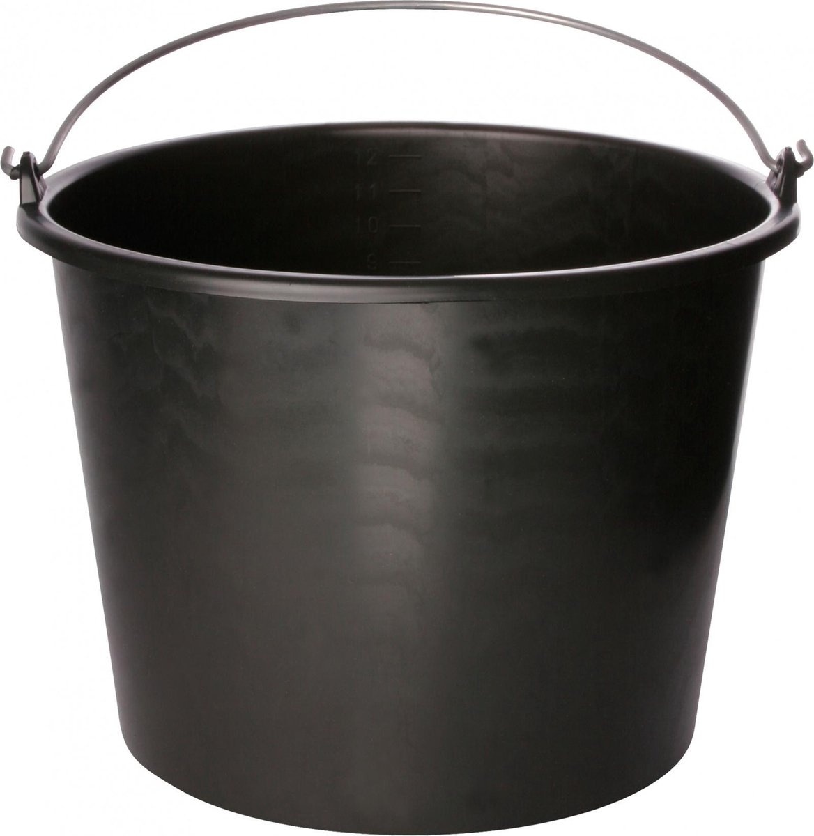 KUNSTSTOF BOUWEMMER 12 LITER ZWART