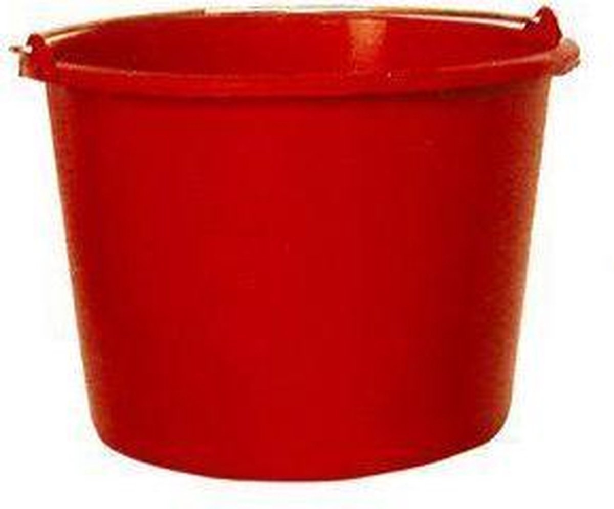 KUNSTSTOF EMMER 12 LITER ROOD