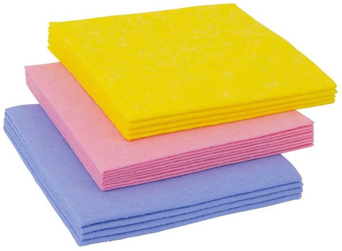 HUISHOUDDOEKJES VISCOSE 35 X 35 CM VERPAKKING 12 STUKS