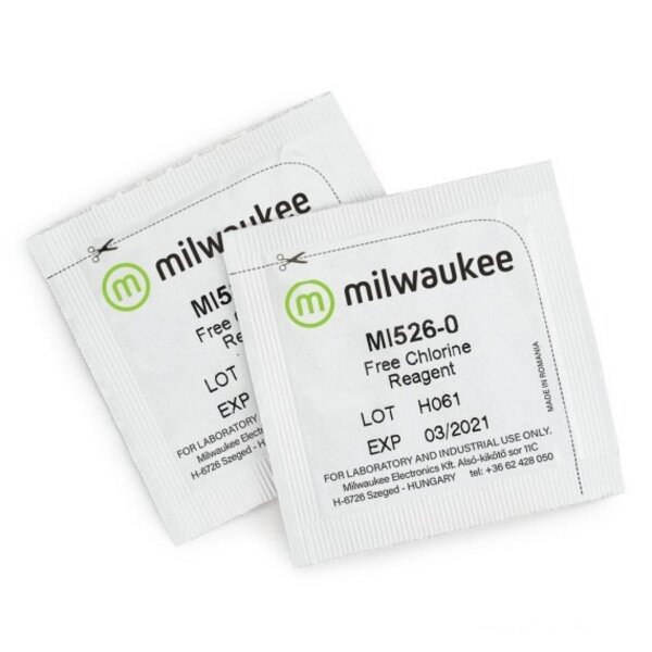 MILWAUKEE MILWAUKEE MI526-100 VRIJE CHLOOR REAGENS 100 TESTS VOOR MILWAUKEE MW10