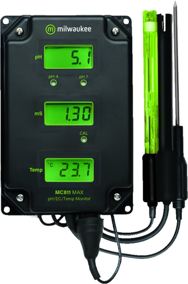 MILWAUKEE MC811 MAX 3-IN-1 COMBI MONITOR (pH/EC/TEMPERATUUR)