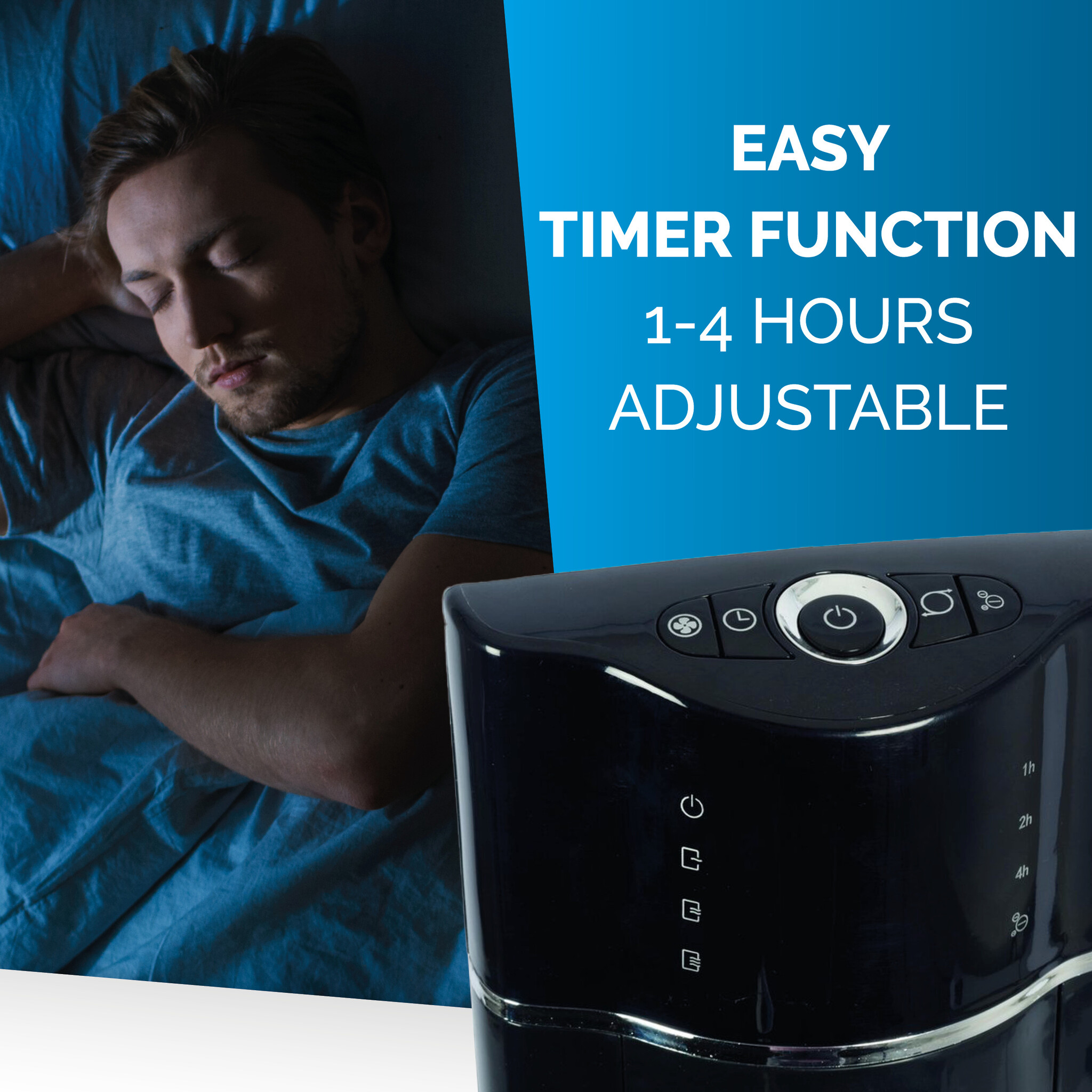 Dunlop Torenventilator Zwart met Timer