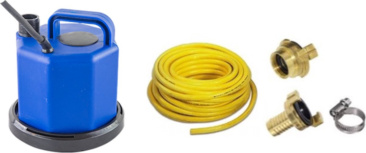 POND28 SET - incl. slang / GEKA pomp koppeling / slangklem - vlakzuiger dompelpomp