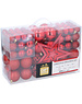 Giftsome Kerstballen Set en Piek Rood 101 Stuks Kunststof