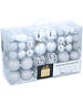 Giftsome Kerstballen Set en Piek Zilver 101 Stuks Kunststof