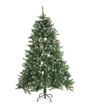 Christmas Gifts Kerstboom met Sneeuw, Dennenappels en Besjes - 1024 Toppen - 210 cm