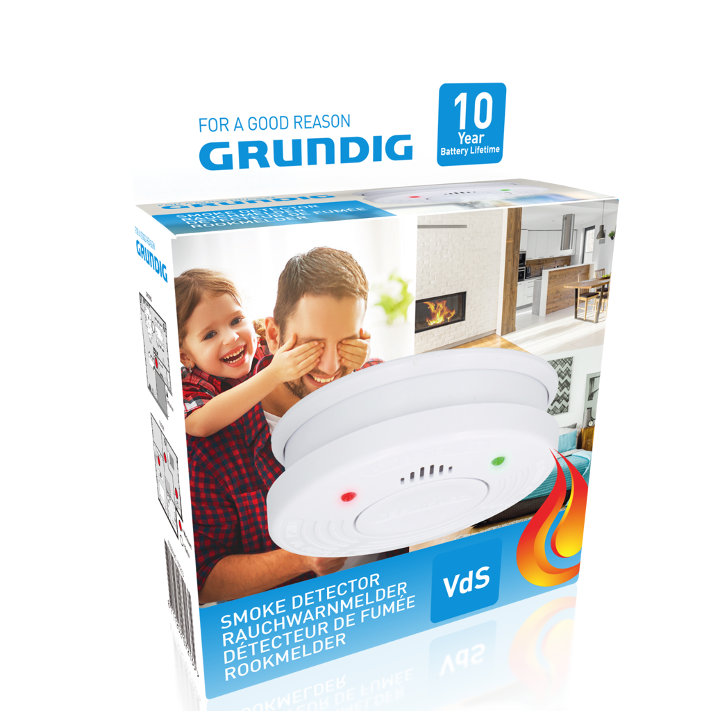 GRUNDIG ROOKMELDER – 10 JAAR LEVENSDUUR