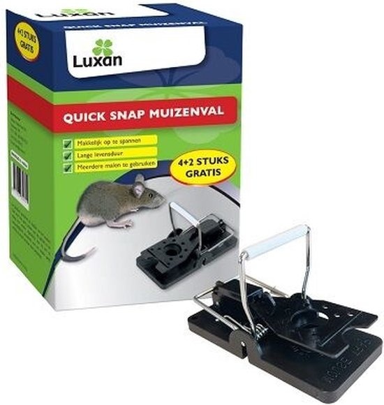 Luxan Quick Snap muizenklemmen | 4 + 2 gratis