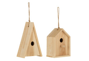 J-LINE VOGELHUISJE PAUL – CHINA FIR HOUT (SET VAN 2)