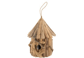 Vogelhuisje Driftwood Natural Large | Duurzaam Groot Vogelverblijf