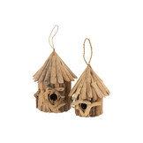 J-Line Vogelhuisje Driftwood Natural Large | Duurzaam Groot Vogelverblijf