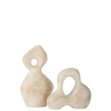 J-LINE ABSTRACT BEELD OLINA – KERAMIEK CRÈME LARGE