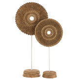 J-Line Circle On Foot Poly White/Brown Large