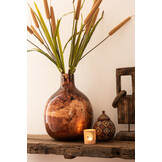 J-Line Decoration On Foot Square+Ring Willow Wood Brown