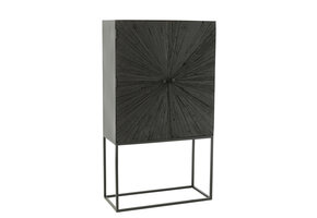 J-LINE KAST SHANIL HOUT/IJZER ZWART